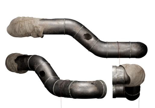 Broken Bent Pipes Damaged Metal Industrial Tubing