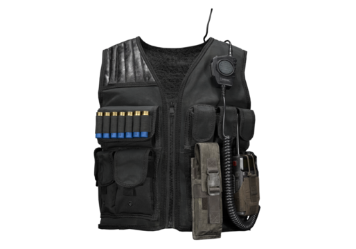 SWAT Combat Vest with Radio Communication and Ammo Shells
