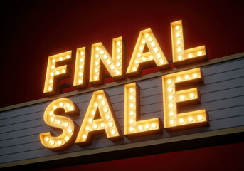 Final sale illuminated marquee sign with vintage light bulbs