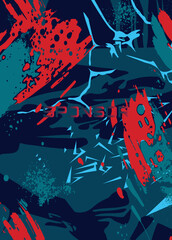 Soccer jersey design for sublimation. Abstract background with sport pattern 