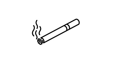 smoking cigarette isolated