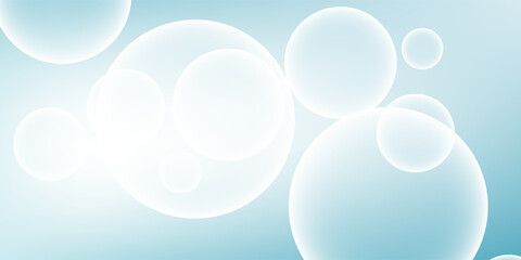 Abstract light blue gradient background and bokeh effect. Blurred water backdrop. Vector illustration design circle white good nice old bright