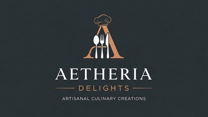 Elegant Logo Design for Aetheria Delights - Culinary Creations.