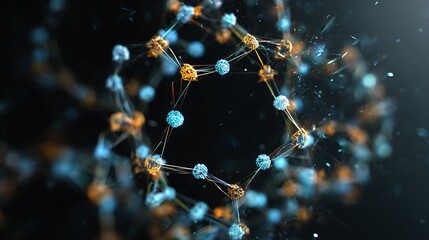 A digital hologram of a complex molecule spinning
