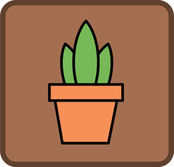 plant in pot vector