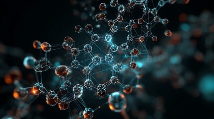 A digital hologram of a complex molecule spinning