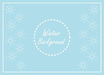 Сard template with a snowflake pattern and space for text