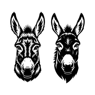 donkey head silhouette pack