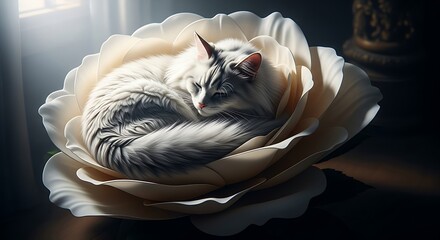 "Adorable domestic cat in warm natural lighting, sharp detail, expressive eyes, soft fur texture, cozy indoor atmosphere, professional pet photography, high-resolution portrait