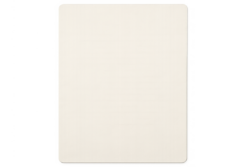 Blank vintage paper card vector template with rounded corners, empty space for content, transparent background