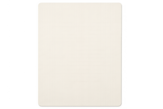 Blank vintage paper card vector template with rounded corners, empty space for content, transparent background