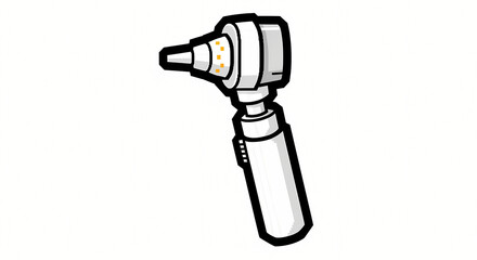 Otoscope Medical Device Illustration for Ear Examination, Health, and Diagnosis