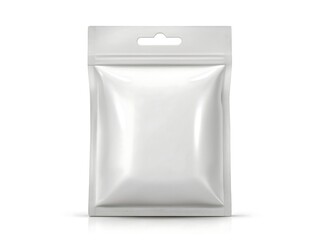 White standup pouch isolated on white