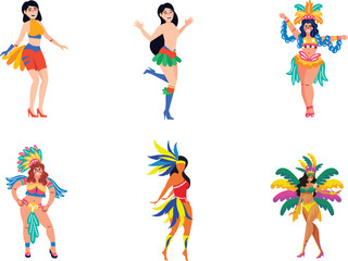 american silhouetter girls vector 