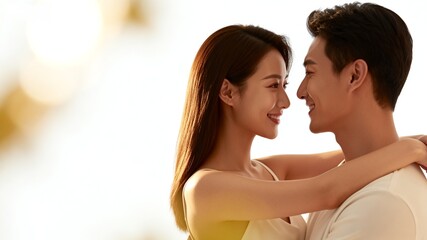 Couple in affectionate pose