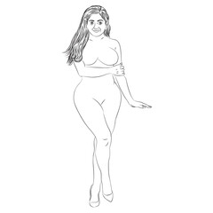 woman vector, woman fashion, woman background. outline vector lady body