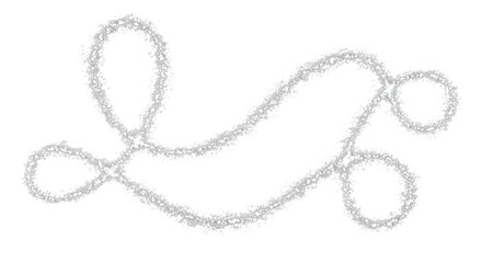 Abstract tangled white line isolated on transparent background