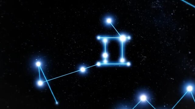 Stunning Celestial Constellation Displayed Against the Dark Night Sky.