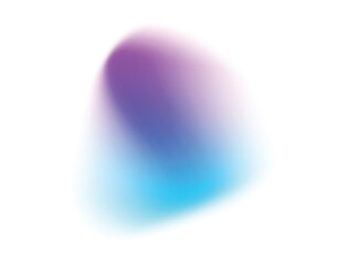 A vibrant gradient of purple, blue, and cyan creates a soft, blurred shape against an isolated on, evoking a sense of ethereal beauty and smooth transitions