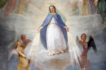 Saint Agatha Church.Assumption of the Blessed Virgin.  Rumilly. France.