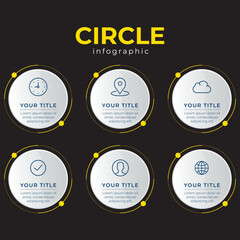 Circle Infographic Elegant Round Shapes Vector Design