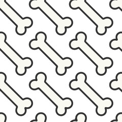 Naklejka premium Repeating White Bone Pattern