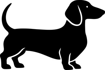 Dachshund Dog Scalable SVG Vector Graphic with Editable Paths and Layers for Web, UI Design, Digital Art, and Print Applications