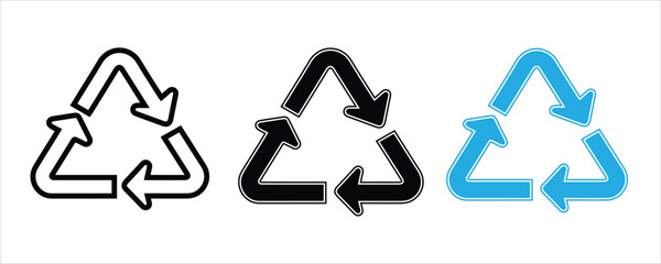 Recycling symbol icons