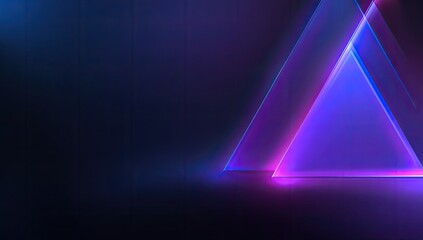 Neon triangles on dark background (1)