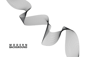 A captivating modern background isolated on featuring a dynamic ribbonlike shape adorned with intricate black and white patterns, creating a visually striking design