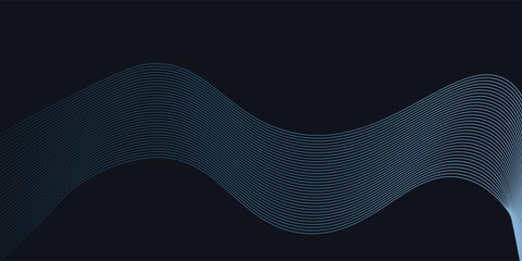 A dynamic and abstract digital design with flowing blue waveforms against a dark background,smooth, curving lines and dotted patterns that create a sense of movement and energy.