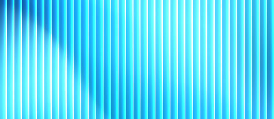 Obraz premium Abstract ribbed glass background in gradient blue light tones with glossy curved texture
