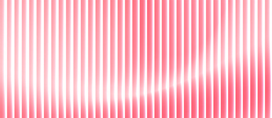 Obraz premium Abstract ribbed glass background in gradient pink light tones with glossy curved texture