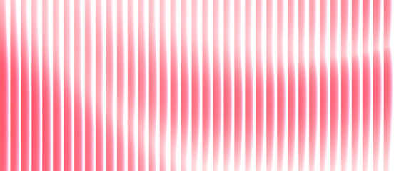 Obraz premium Abstract ribbed glass background in gradient pink light tones with glossy curved texture