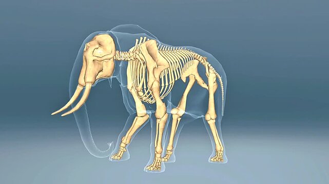 African elephant skeleton.