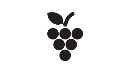 Grape icon for food and drink branding, simple vector symbol