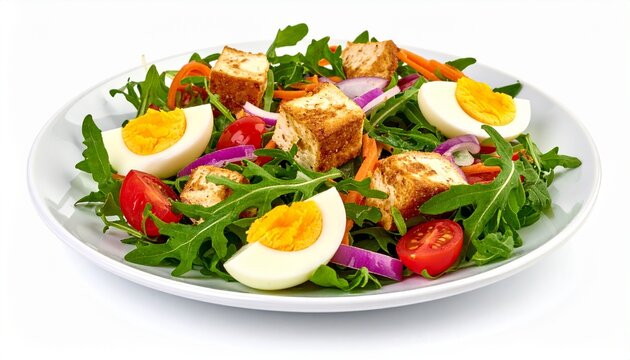Cobb Salad With Boiled Egg And Fresh Vegetables

 - Powered by Adobe