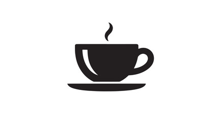 Coffee cup icon with steam for food and beverage app ui