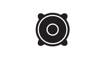 Speaker icon for audio settings and volume control, flat vector symbol