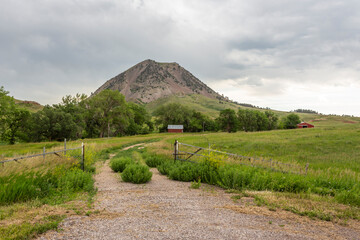 Famous mountain Bear Butte in South Dakota