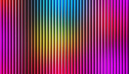 Vibrant rainbow gradient glass texture stripes create dynamic, eye catching backdrop for modern designs or presentations