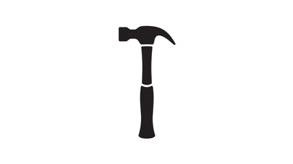 Hammer tool icon for construction and DIY projects, flat vector symbol