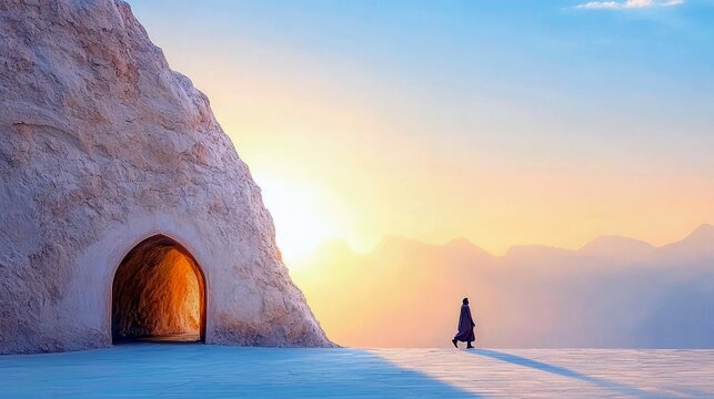 sunset in the mountains - Powered by Adobe