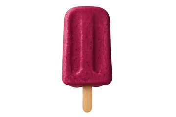 Refreshing berry popsicle, sweet frozen dessert on a stick, perfect summer treat, transparent background