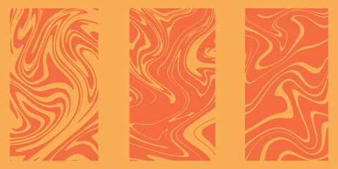 Abstract seamless floral pattern vector illustration with vintage orange and fire color style. orange and yellow floral fire seamless vector pattern design art wallpaper. Hand drawn marbling art © Creative Lis