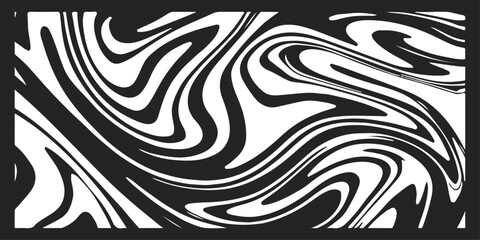 Fototapeta premium Black and white vector illustration of seamless vintage tribal zebra stripe pattern texture for tattoo design. striped, stripes, fur, safari, ornament. Abstract liquid water color black marble texture