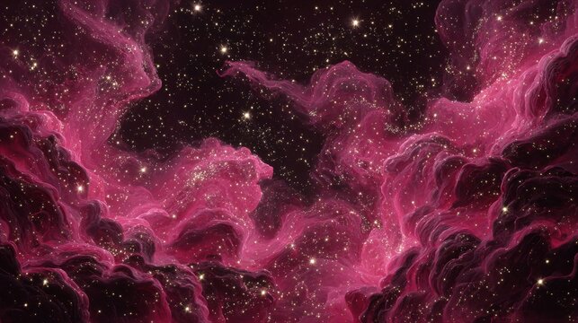 Macro abstract silver holographic paint mixed with magenta