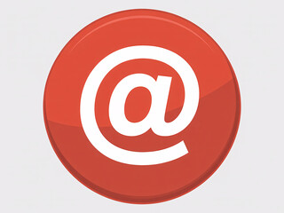 Connect with Email Marketing: A Vibrant Red At Sign Symbol for Modern Communication and Digital Outreach, Ideal for Online Campaigns and Social Media Promotions