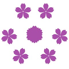 Fototapeta premium set of flowers
