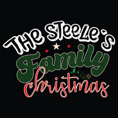 Obraz premium Festive family christmas celebration design with holiday elements